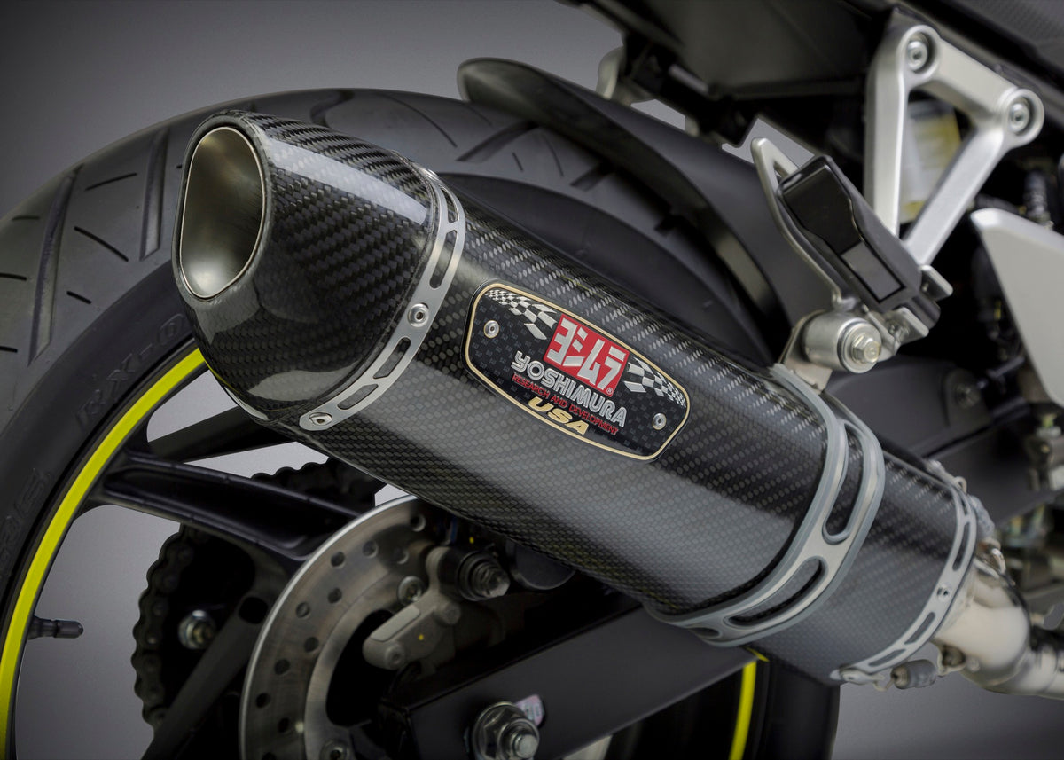 CBR300R 15-22/CB300F 15-16 Race R-77 Stainless Slip-On Exhaust, w/ Carbon  Fiber Muffler