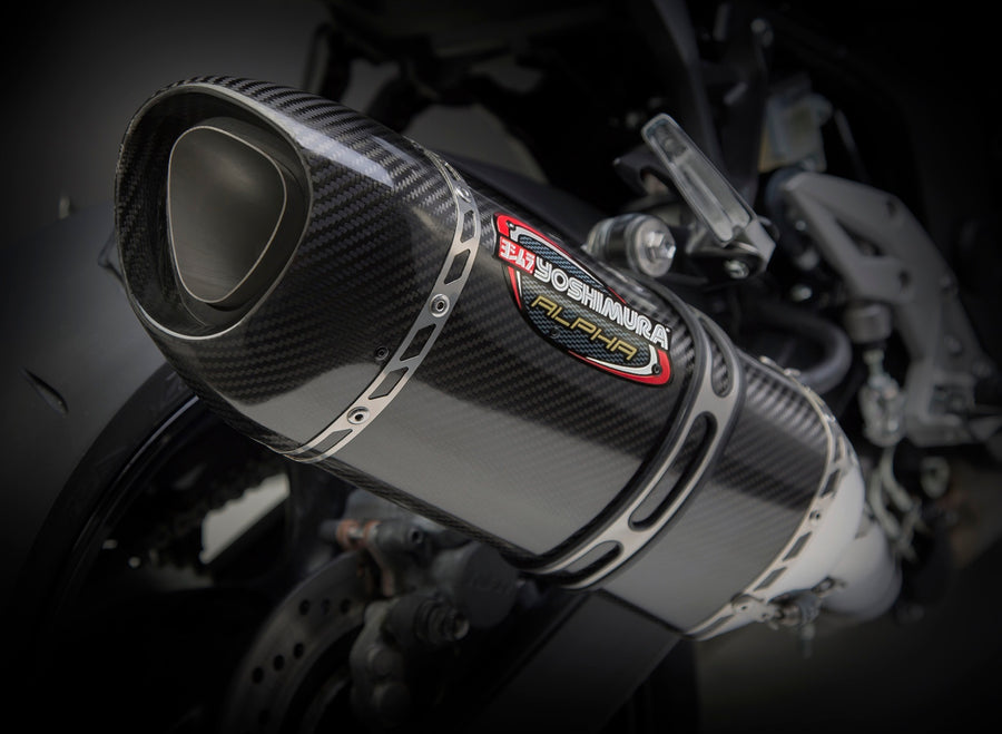 GSX-S750/Z 15-16 ALPHA Stainless Slip-On Exhaust, w/ Carbon Fiber Muffler